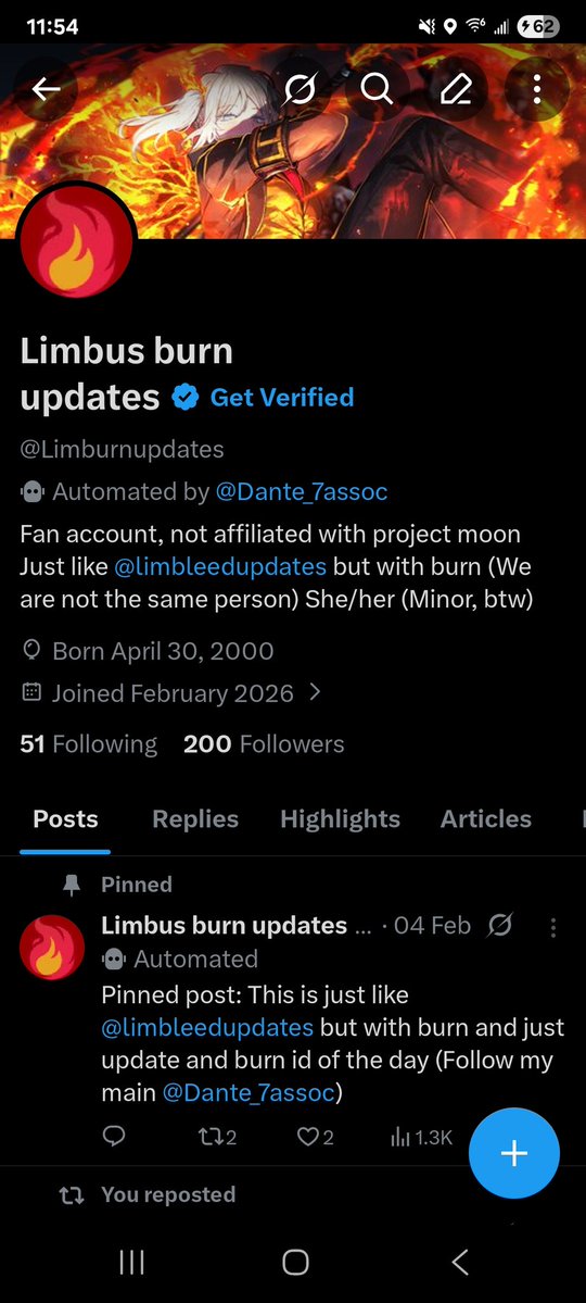 Limbus burn updates #statuspmtwt tweet media