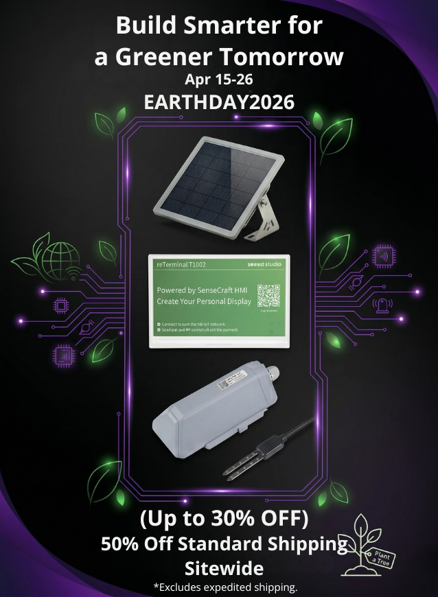 openelabio's tweet image. 🌱 Earth Day 2026 Special! 🌱
Time to #BuildSmarter for a #GreenerTomorrow! From Apr 15-26, don't miss our incredible offers:
✨ Up to 30% OFF sitewide!
📦 50% Off Standard Shipping on ALL orders!*
Shop now via openelab.io/pages/sale-ear…

Every step towards smarter tech is a step