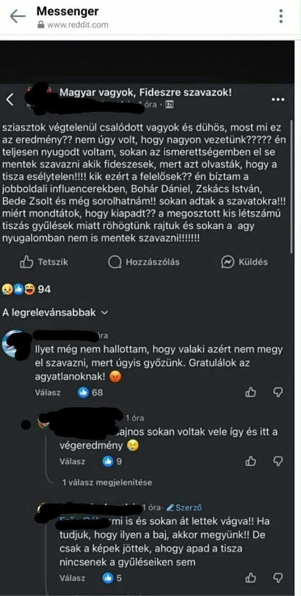 DeviousEndeavor's tweet photo. @ruffiian the funniest are the angry fidesz voters' comments https://t.co/KaD5Aaa923