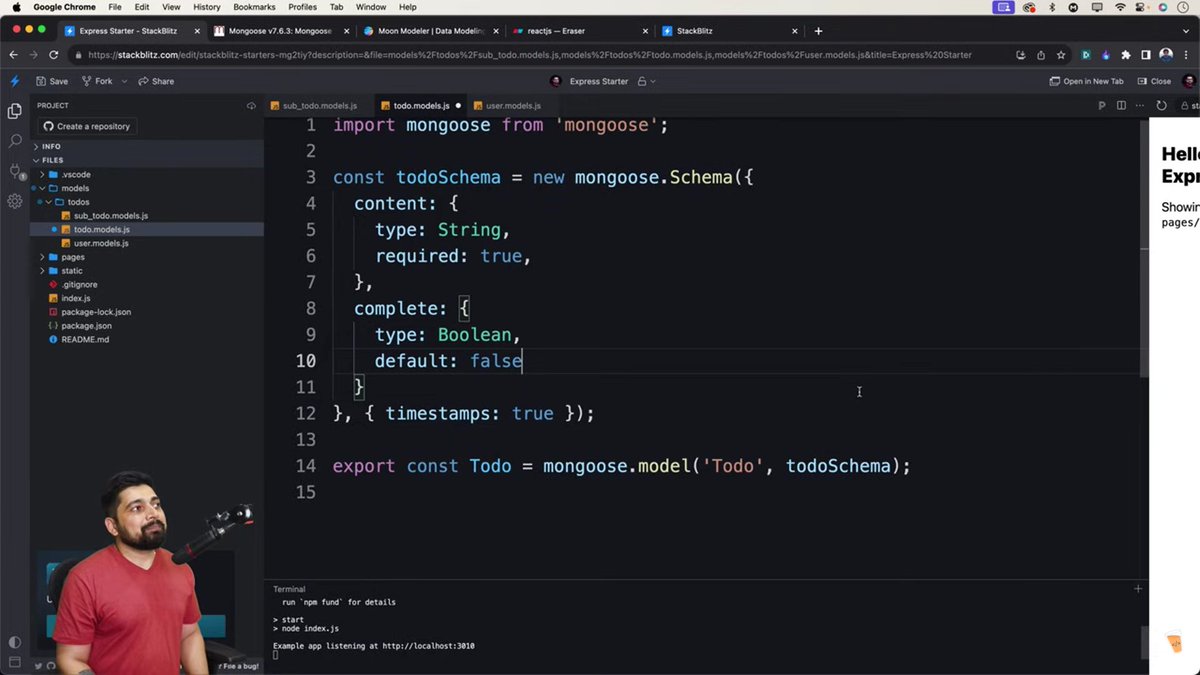 MalhotraSa6586's tweet image. Day 3 &amp;amp; 4 of the Chai &amp;amp; Backend Challenge ☕🚀
Key Learnings:
Connecting the frontend with the backend
Axios for asynchronous network requests
CORS for handling cross-origin security
Mongoose schemas and referencing between models
#chaicode #LearningInPublic #BackendDevelopment