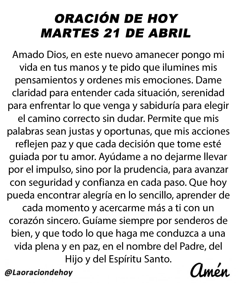 Oración De Hoy tweet media