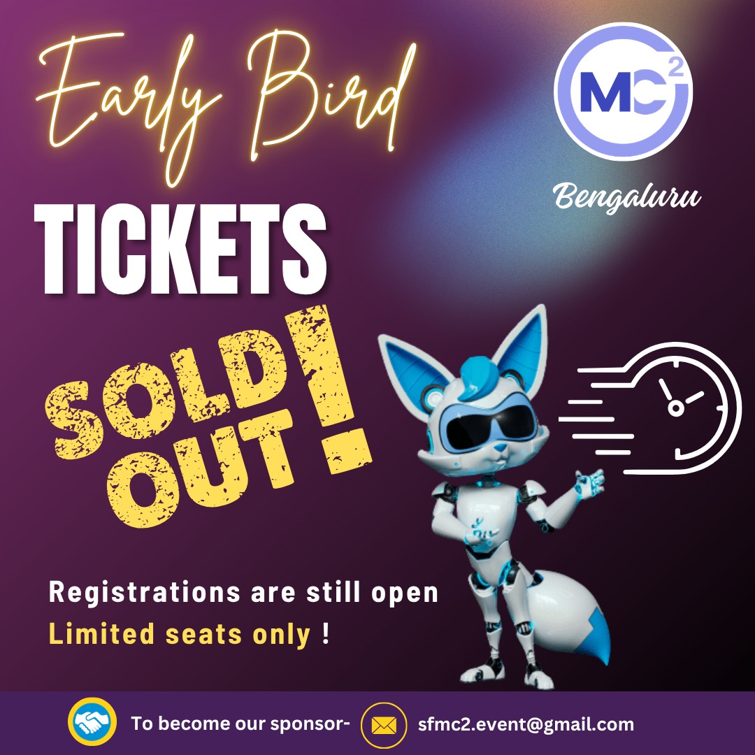 mc2_event's tweet photo. Amazing! That was BLAZING FAST! ⚡ Early Bird Sold Out in 20 minutes.

Missed the bird? Don't miss the event. General Admission tickets are now live. The seats are filling up fast, and once they’re gone, they are gone.

🎯 Secure your spot now: https://t.co/VNZZUfIWiD https://t.co/fTDcFqGZRD