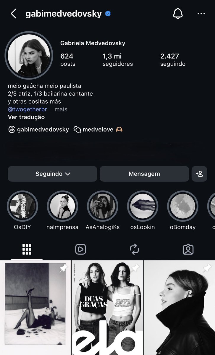 jisoofranjinha's tweet photo. Gabriela Medvedovski quando tem o perfil mais performatico de todos https://t.co/jnjWR6RERd