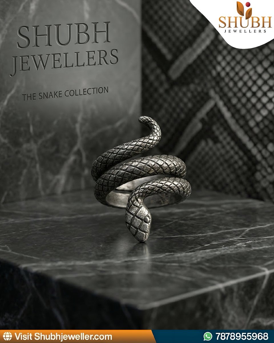 ShubhJeweller's tweet image. Like a coiled form sculpted with intent, the spiral snake design carries motion, mystery, and power.

Bold design detailed texture spiral snake pure silver ring.

📩 DM us on WhatsApp: 7878955968
🛒 Order now: shubhjeweller.com

 #BoldStyle #TexturedLook #ShubhJeweller