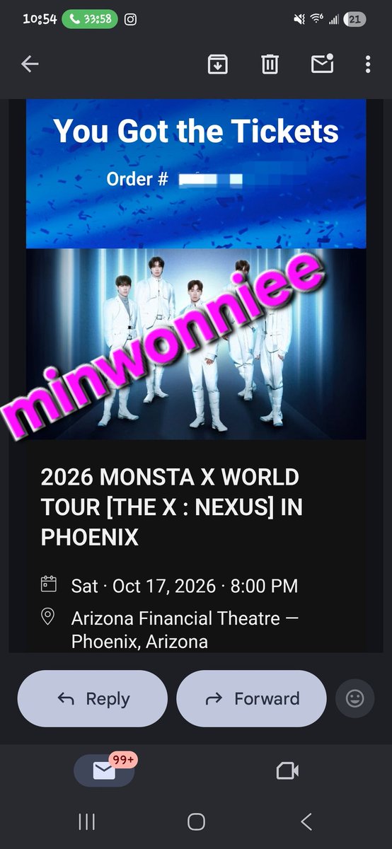 minwonniee's tweet photo. WTS SELLING 2 ULT VIP FOR ARIZONA. 2 SEATS. 2 DIFFERENT SECTIONS. DM FOR DETAILS. MONBEBES ONLY
WILL BE THERE FOR BENEFITS
#monstax https://t.co/CvEA79FSVh