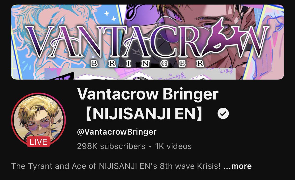 hrtsreki's tweet image. YOU!! YES YOU 🫵 this is your sign to go subscribe to vantacrow bringer! he’s genuinely such a fun and entertaining streamer! not only do you get to see him play video games but he also likes to voice act (which he’s really good at) SOO GET HIM TO 300K YOU WONT REGRET IT🙇‍♀️💜