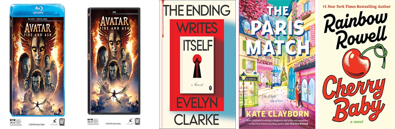 This week the Cyrenius H. Booth Library has ten new books and two new movies.  New items include Avatar, The Ending Writes Itself, The Paris Match, Cherry Baby, Python's Kiss, Too Close to Home, The Left and the Lucky, and Missing Sister. wowbrary.org/nu.aspx?p=3076…