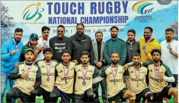 J&amp;K shines at the Touch Rugby National Championship in Srinagar. Multiple golds across categories, including dominant wins in U-14 girls, U-14 boys &amp; mixed events. A proud moment as Kashmir’s young talent rises on the national stage. #BorderlessBanking #KarolChella