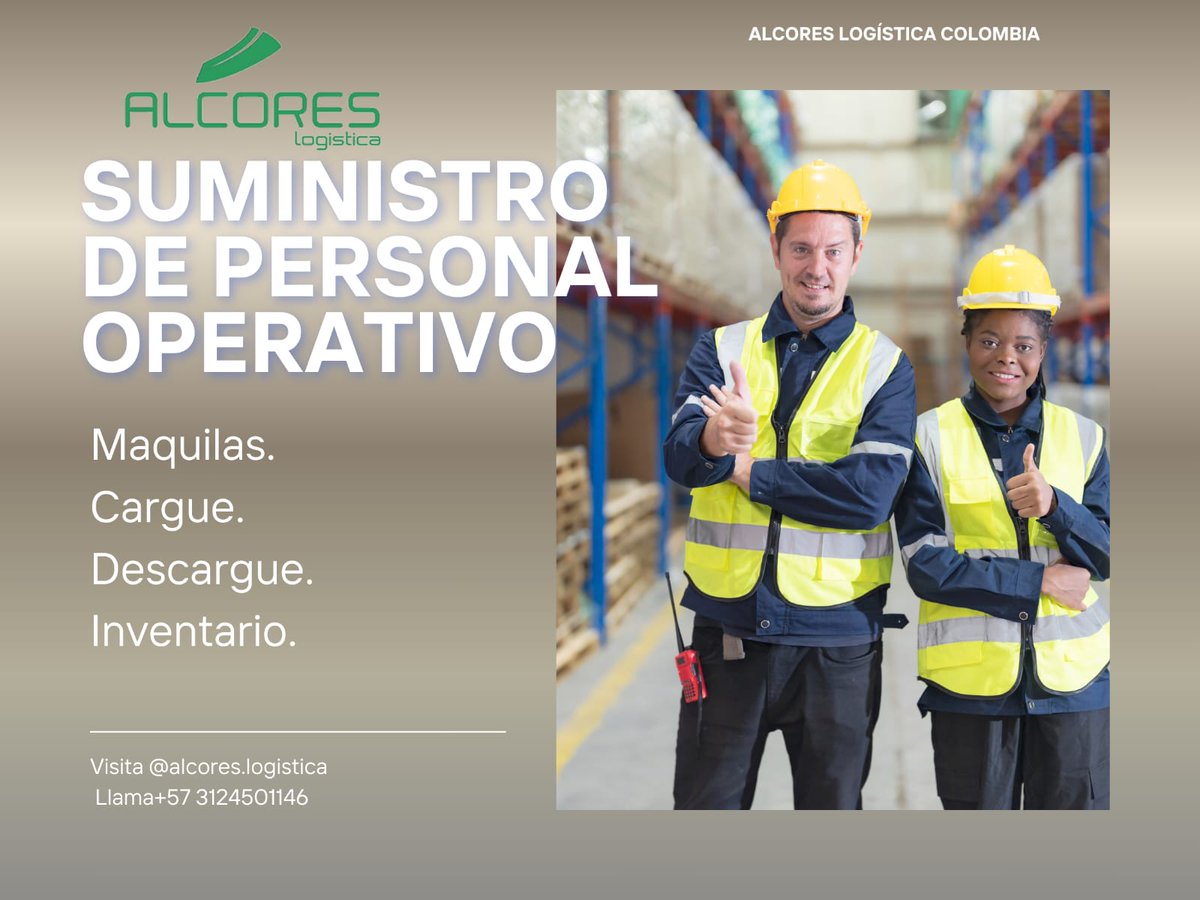AlcoresLogistic's tweet photo. Alcores Logística Colombia, entendemos que el núcleo de una cadena de suministro eficiente es su personal.Por eso, somos su aliado estratégico en el Suministro de Personal Operativo, ofreciendo soluciones ágiles y confiables
​#Logística #SuministroDePersonal #Maquilas #Inventario https://t.co/HI0euQsrRX