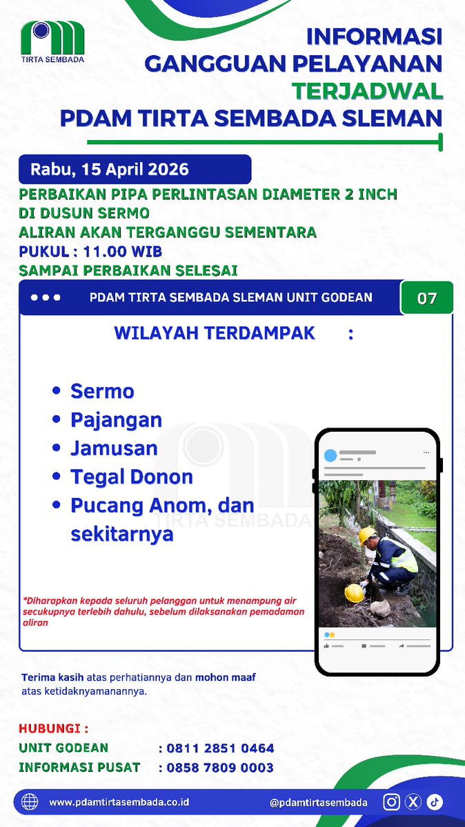 PDAM Tirta Sembada Sleman tweet media