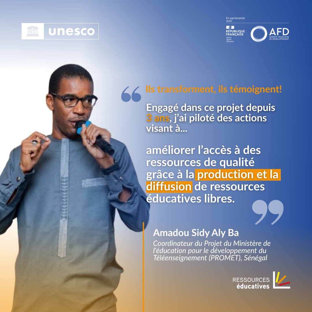 REducatives's tweet photo. 🇸🇳 #𝗦𝗲́𝗻𝗲́𝗴𝗮𝗹 : 𝗥𝗲𝗻𝗱𝗿𝗲 𝗹𝗲𝘀 𝗿𝗲𝘀𝘀𝗼𝘂𝗿𝗰𝗲𝘀 𝗿𝗲́𝗲𝗹𝗹𝗲𝗺𝗲𝗻𝘁 𝗮𝗰𝗰𝗲𝘀𝘀𝗶𝗯𝗹𝗲𝘀 | 𝗜𝗹𝘀 𝘁𝗿𝗮𝗻𝘀𝗳𝗼𝗿𝗺𝗲𝗻𝘁, 𝗶𝗹𝘀 𝘁𝗲́𝗺𝗼𝗶𝗴𝗻𝗲𝗻𝘁!
Renforcement des capacités nationales pour produire des REL adaptées. @UNESCO_Dakar @AFD_France https://t.co/fOIIp1IVwd