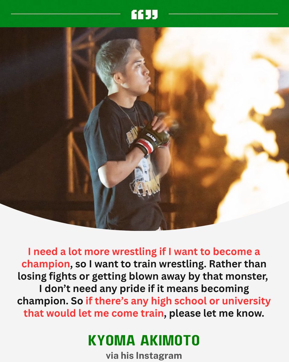 💬 Kyoma Akimoto reacts to last weekend's main event.

[ #RIZIN_Landmark13 | Replay available on #RIZINtv ]