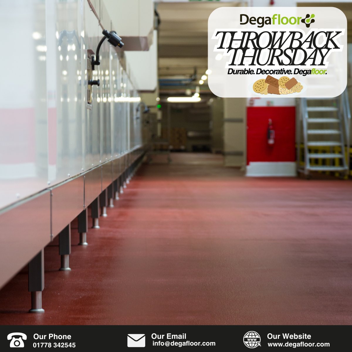 #throwbackthursday 🍪
A busy biscuit factory floor using our Full Broadcast System:

✔ Slip-resistant
✔ Seamless &amp; hygienic
✔ 2-hour cure
✔ Built for heavy use

Strong, reliable, and ready for production every day.

#resinflooring #foodindustry #industrialflooring