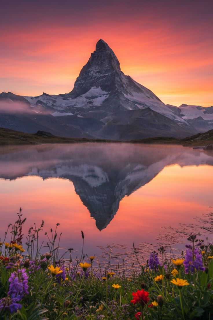 angelicaio81153's tweet image. The Matterhorn Mountain at Sunset , Zermatt Switzerland 
#artistic #landscape #photography