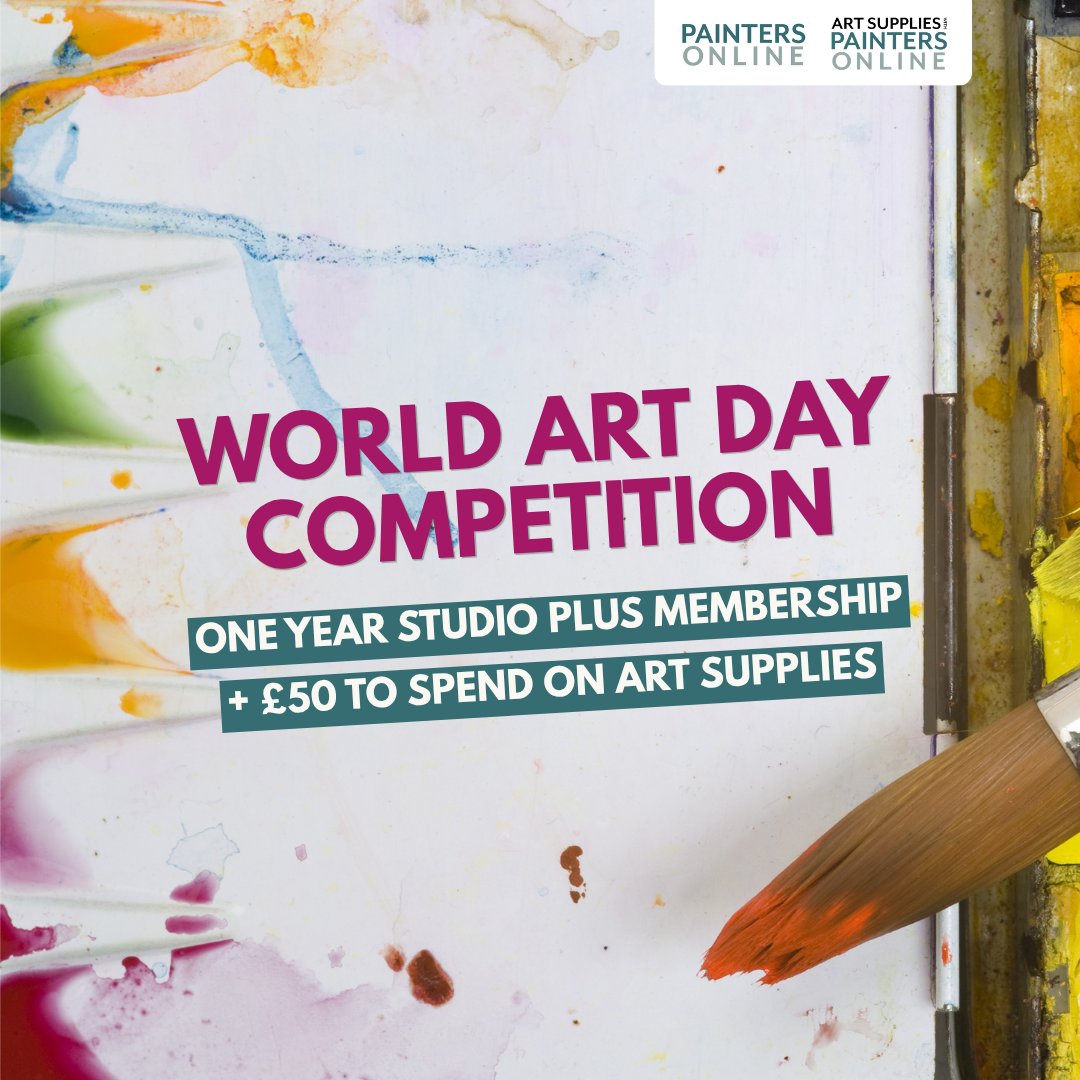 Painters_Online's tweet image. Competition time! ✨ Celebrate World Art Day with a chance to win

🏆 Win 1 year Studio Plus Membership + £50 to spend on Art Supplies with Painters Online (worth £149.99)

Enter by 10am BST, 16 April 2026: f.mtr.cool/hhnbkwxvqv

Good luck!

#WorldArtDay #CompetitionTime