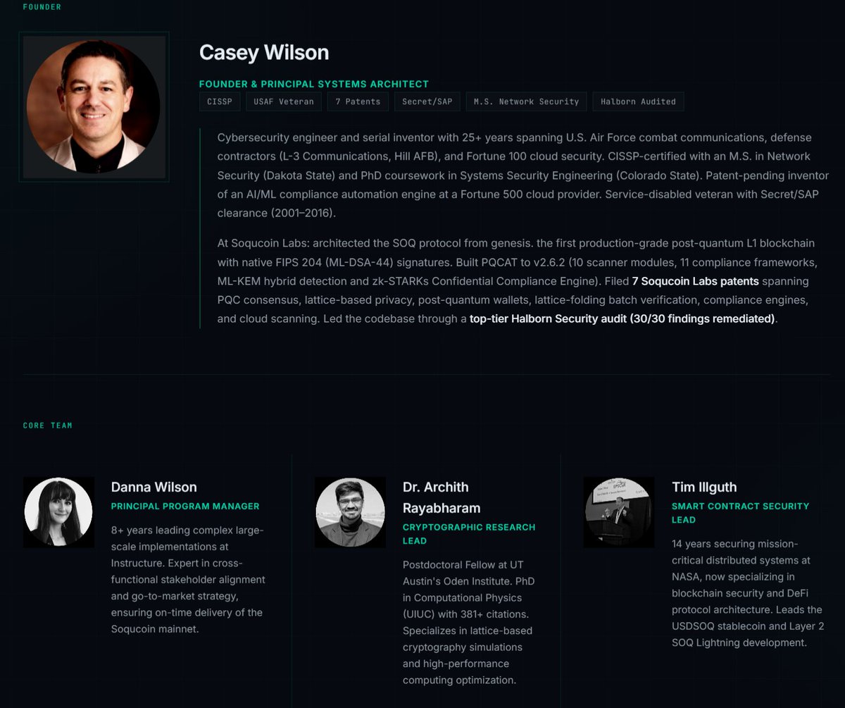 LeonardoB77286's tweet image. Who's on your team? Ill be on team $psoq

- The first l1 with full stack post quantum and privacy architecture

- lightning layer for fast payments

- stable coin