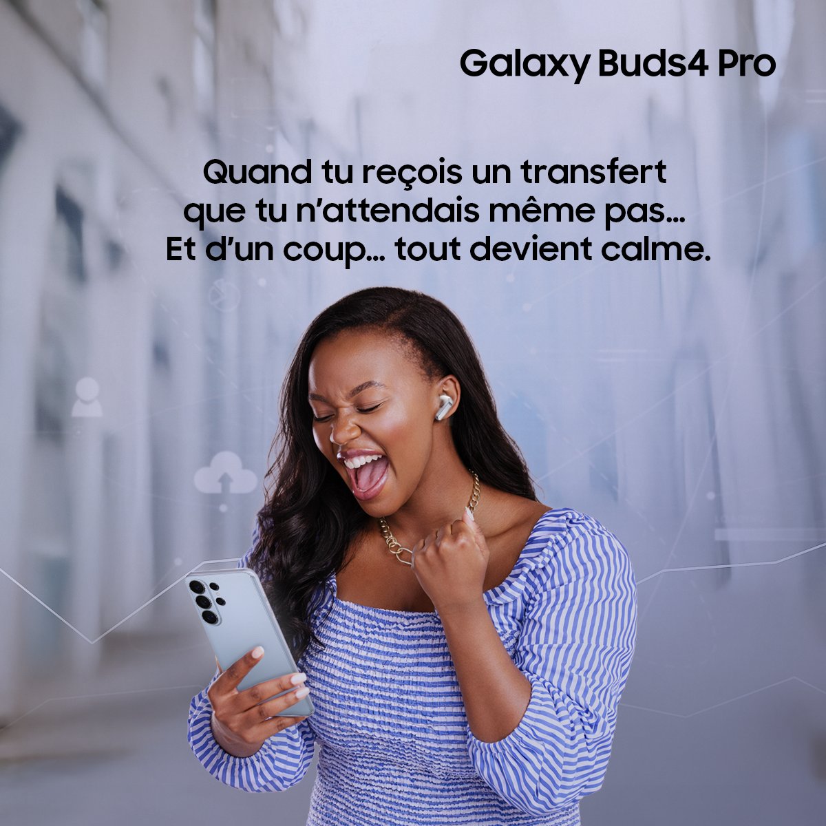 Active la réduction de bruit des Galaxy Buds Pro et crée ta bulle. Le vrai soulagement, c’est Galaxy. Et toi, c’est quoi ton vrai soulagement quand l’argent tombe ?
En savoir plus : spr.ly/6015B6NxcR