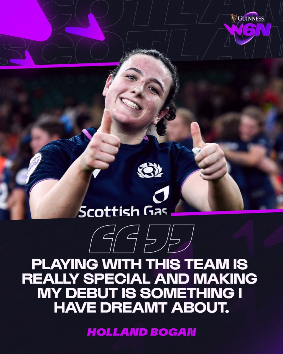 🏴󠁧󠁢󠁳󠁣󠁴󠁿 Holland Bogan is still pinching herself after making an “unreal” Scotland debut in the Championship win over Wales 🤩

Read more ➡️ sixnations.pulse.ly/l5vauqikzn

#GuinnessW6N #LovelyDayW6N