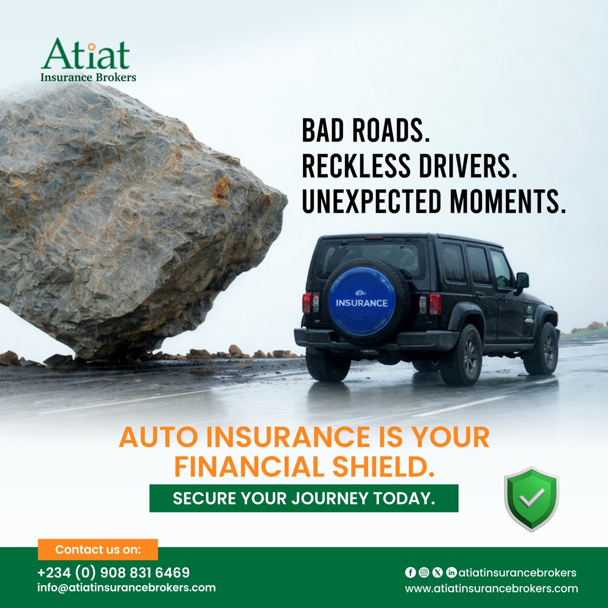 atiatinsurance's tweet image. Auto insurance keeps you covered—protecting you from accidents, theft, and unexpected road risks while giving you peace of mind. 🚗💼
.
..
#insurance #insurancebroker #autoinsurance #atiat