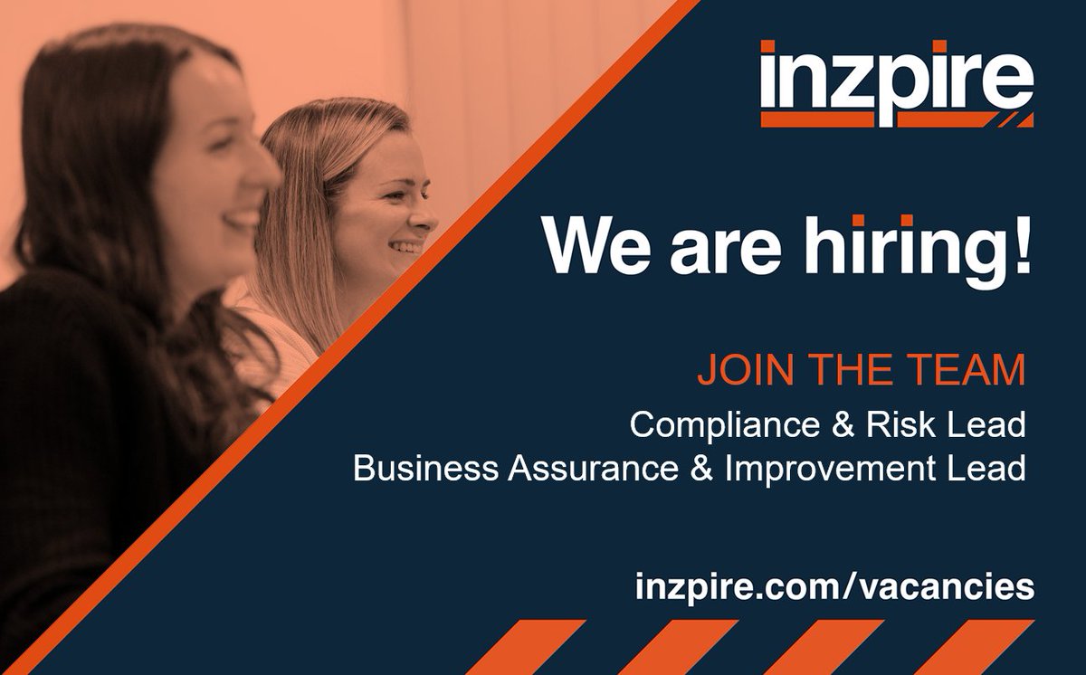 InzpireLimited's tweet image. WE'RE HIRING!

We have two exciting roles available within our Governance, Risk and Compliance (GRC) team:

🟠 Compliance &amp;amp; Risk Lead
🟠 Business Assurance &amp;amp; Improvement Lead

APPLY HERE: inzpire.com/vacancies?page…

#Inzpire #DefenceCareers #GRC #ComplianceLead #ImprovementLead