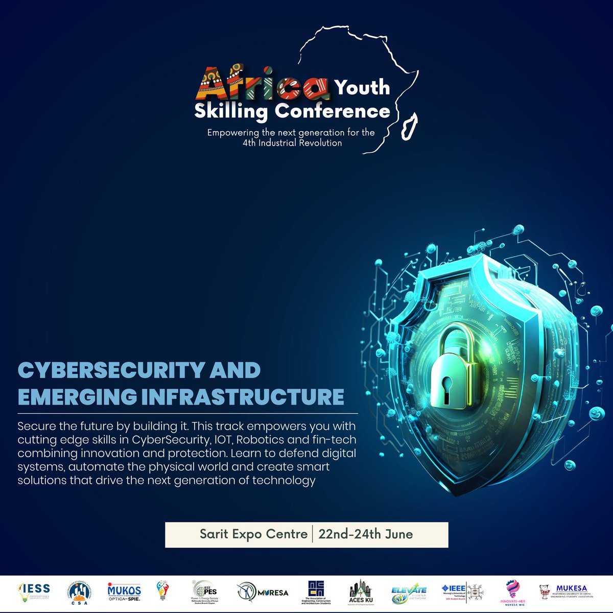 🔐 Cybersecurity is the future. Are you ready?
Explore Cybersecurity &amp; Emerging Infrastructure at #AYSC2024
💻 Protect systems
🤖 Automate the world
🌐 Build smart tech

📍 Sarit Expo Centre
📅 June 22–24 2026
Register today :luma.com/q6p1su36
#CyberSecurity #4IR