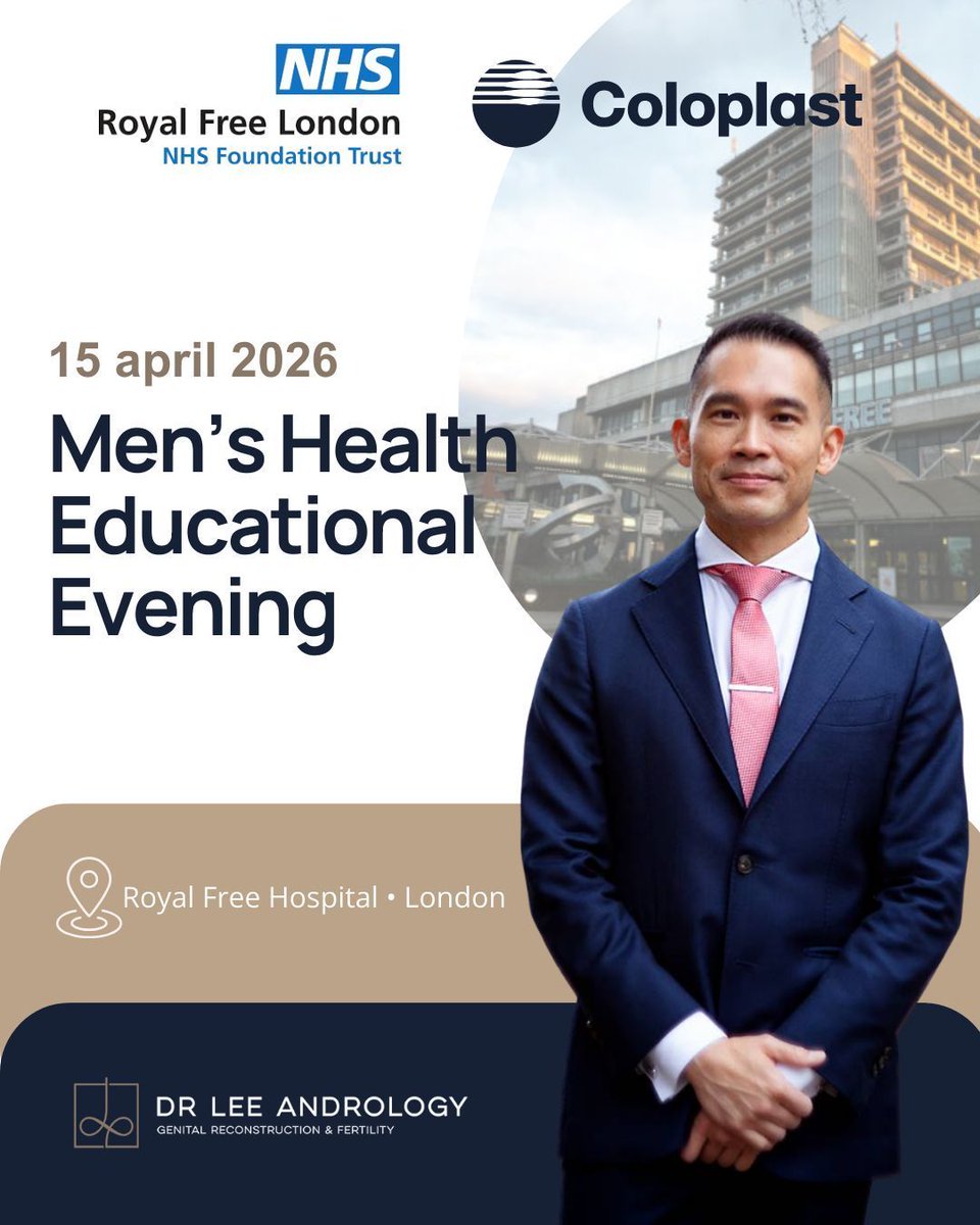 donwglee's tweet image. Hosting a #menshealth education evening at Royal Free London.
Topics: ED management, #penileprosthesis referrals, #peyroniesdisease, &amp;amp; nurse-led clinics improving patient access.
@SPAndrology @CP_Endourology @Coloplast_UK @CPUKI_Urology @bryony_pierce @pippa_sangster @clareakers