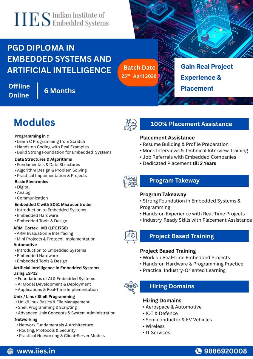 Indian Institute of Embedded Systems (IIES) tweet media