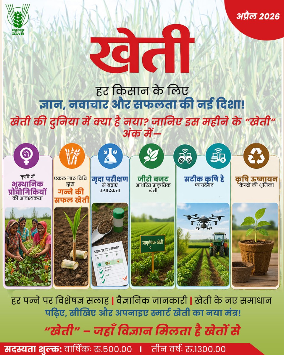 Indian Council of Agricultural Research. tweet media