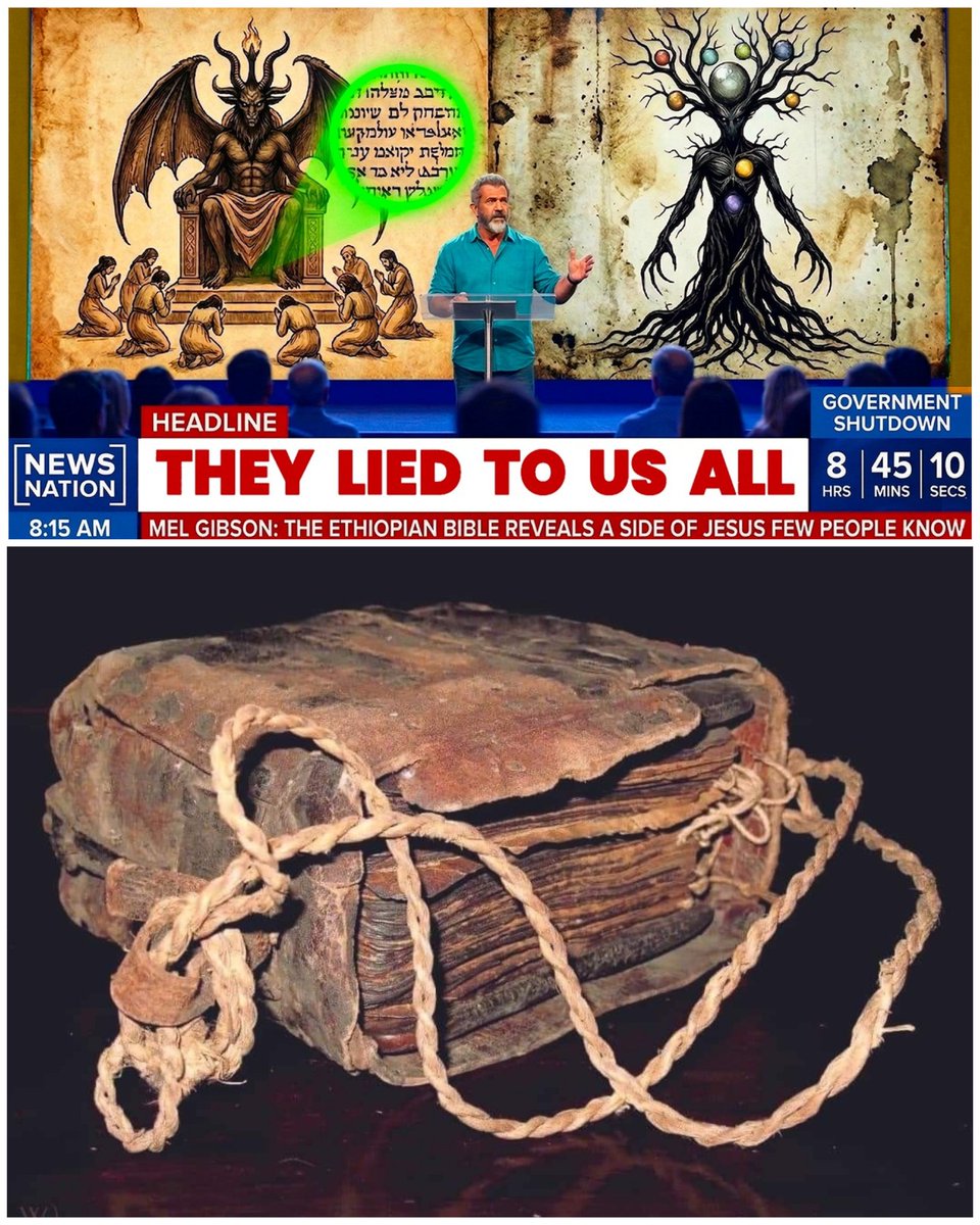 CollectiveSprk's tweet image. 📜 Mel Gibson: "They Deleted 40 Days of Jesus — The Ethiopian Bible Exposed A 1,700-Year Lie" 👁️

What if the most important 40 days in Christian history were never truly lost—just hidden? Ancient #Ethiopian #texts have surfaced, allegedly revealing teachings of Jesus that never