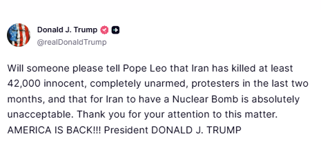 Commentary Donald J. Trump Posts From Truth Social tweet media