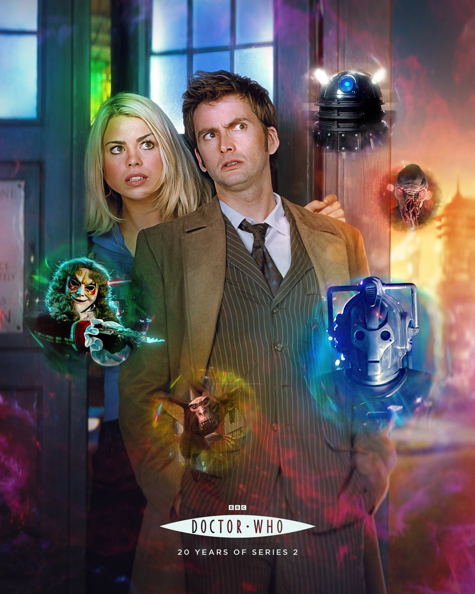 oliverchenery's tweet image. Further than we’ve ever gone before! 🪐🌹

20 years since series 2! I couldn’t not make some quick art to celebrate this iconic duo?? Here’s to 10 and Rose, the return of Sarah Jane and the Cybermen, and of course, the tin dog 🥂

#DoctorWho