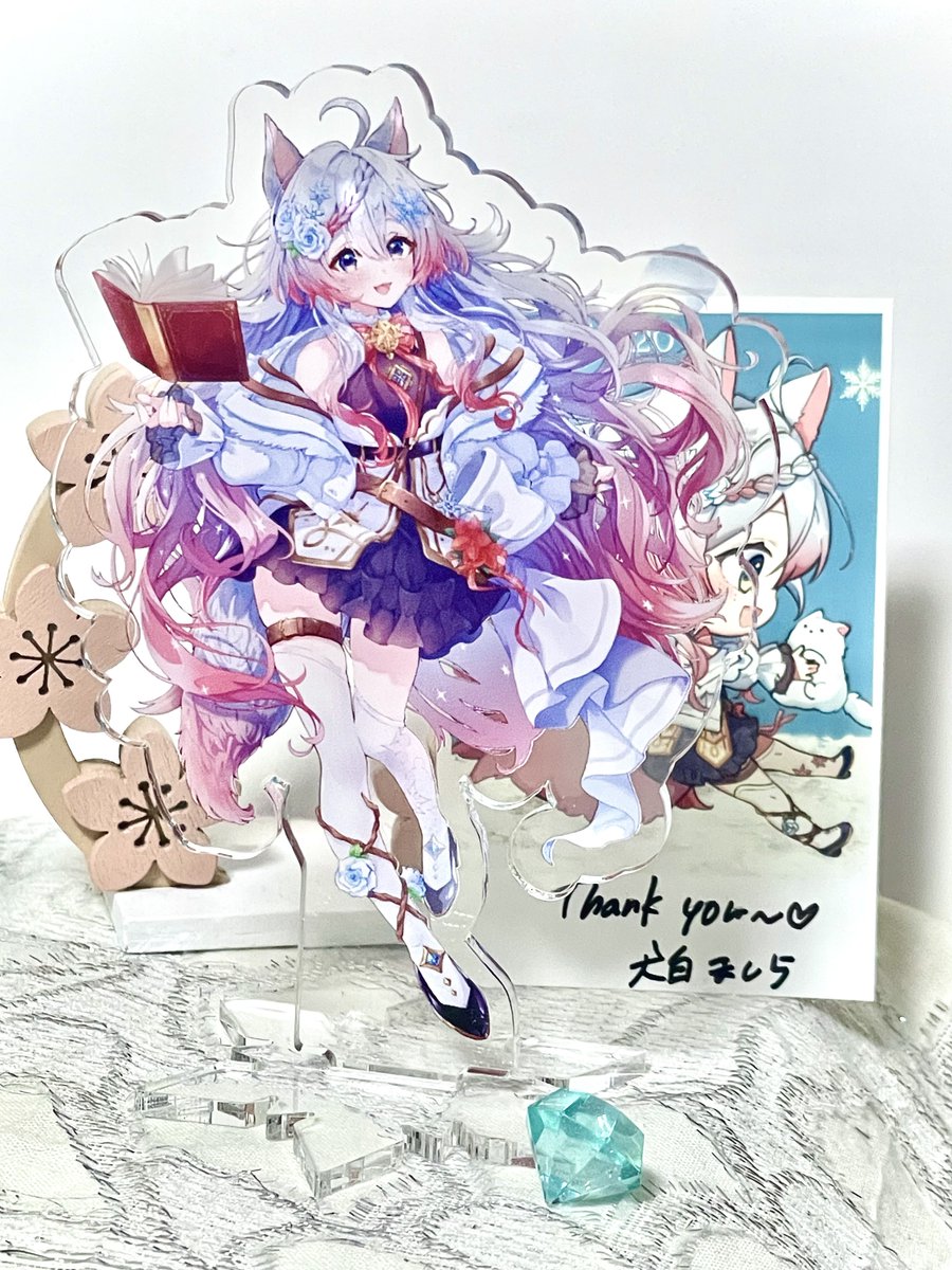 ふわふわ可愛い結晶が届きました❄️⋆.˚
 #犬白ましら
 #絵師之犬