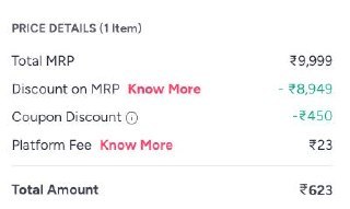 Grab : at ₹600 

myntr.it/GTygMT4

Apply Coupon : NROFF450