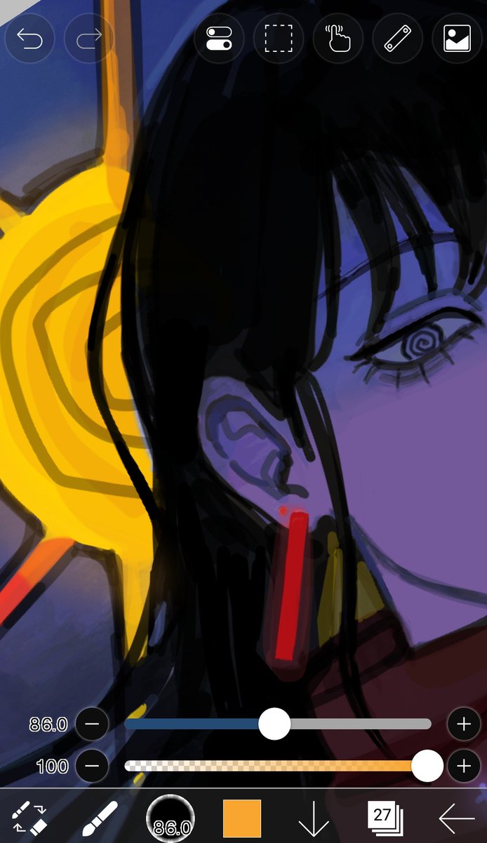 KWillisch's tweet image. WELL YES unnoticable on a big pic but. This is how ive done her eyes. Ive #been a spiral truther