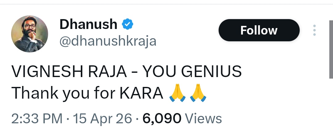 _MovieTamil's tweet image. #Dhanush's #Kara Sambavam 👀