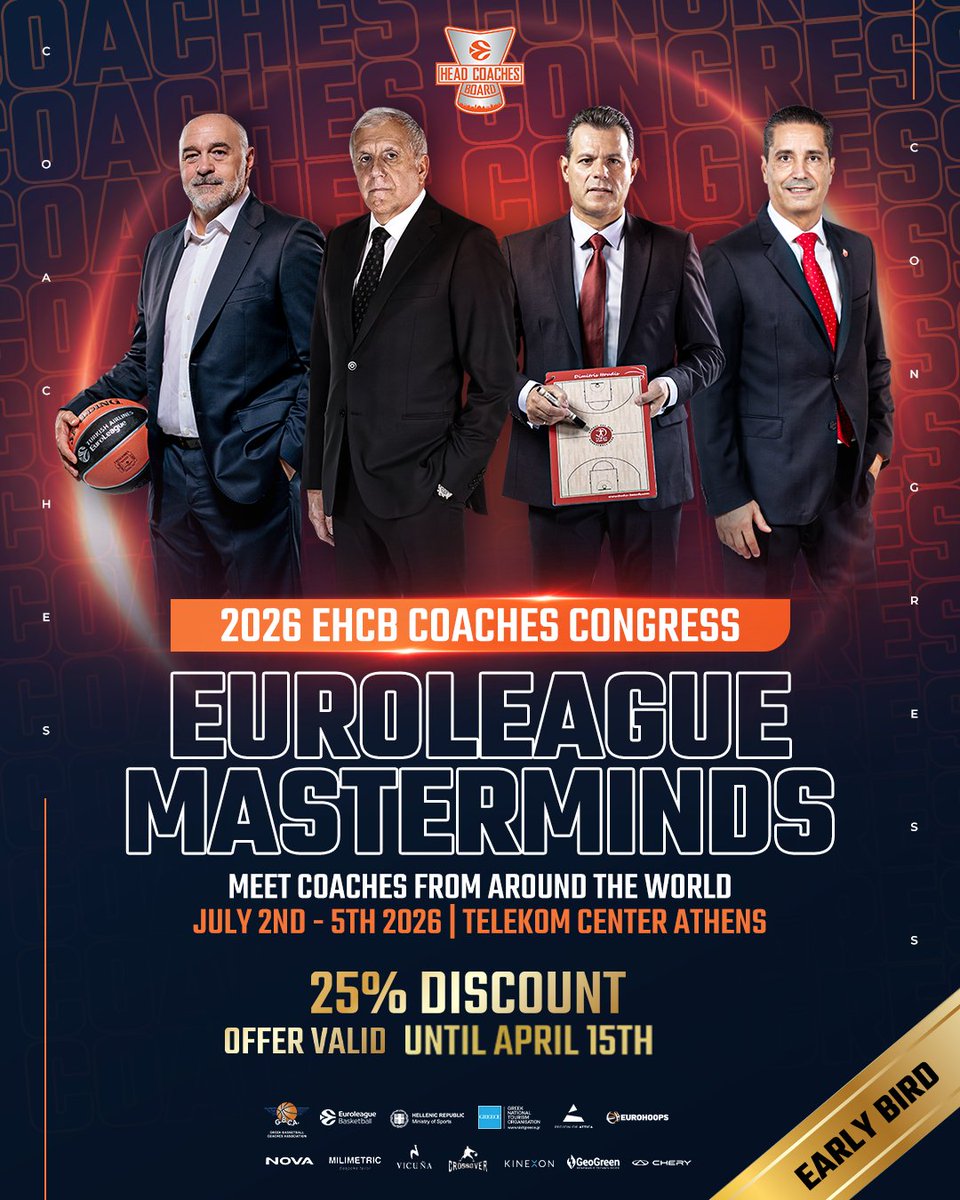 HeadCoachesOrg's tweet photo. 🚨LAST DAY 🚨 

Take advantage of the early bird offer and join us for the EHCB Coaches Congress 👇

https://t.co/h5GfwaFcdj https://t.co/JKjHKGOfjy