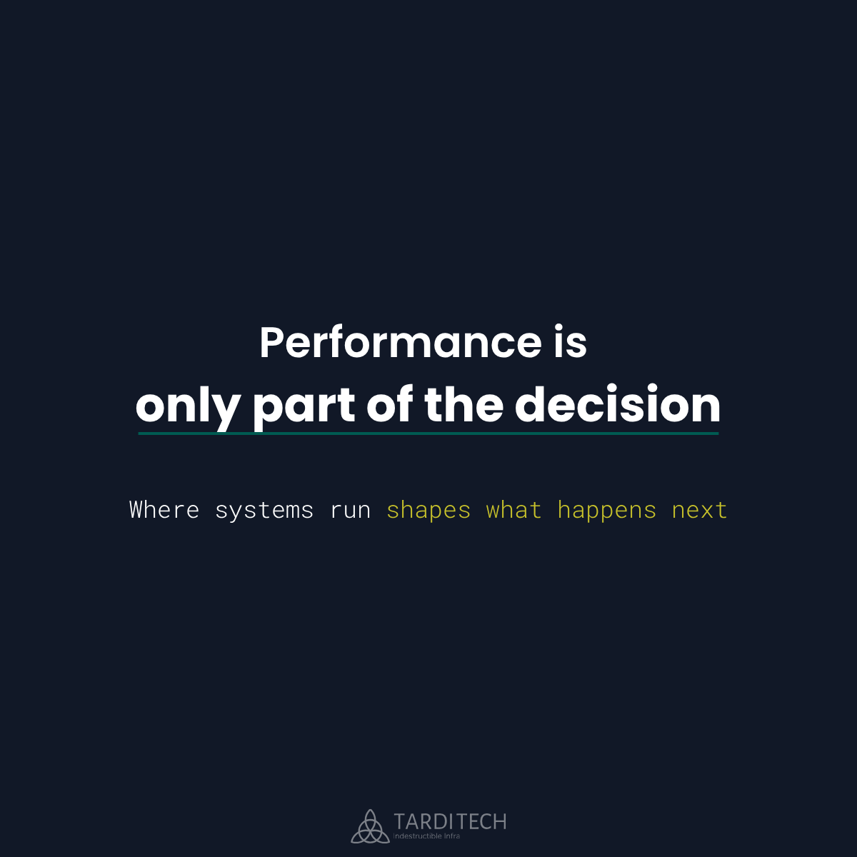 Tardi_Tech's tweet photo. Most infrastructure decisions start with performance.
That is not always the question that matters most later. https://t.co/3CgrUrXEQB