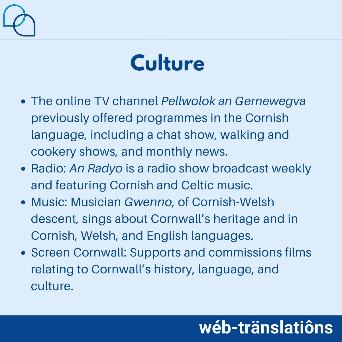 WebTranslations's tweet image. The Cornish language has experienced a revival in recent years. Let's explore the projects helping to promote Cornwall's language and heritage!

If you'd like support connecting with international audiences, get in touch!

#Cornwall #Cornish #Language #Celtic