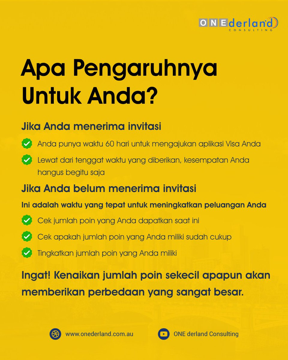 onederland_idn's tweet image. Jika Anda ingin bekerja di Australia, jangan tunda lagi!
📌 Sekarang adalah saat yang tepat untuk melakukan persiapan

#VisaAustralia #MigrationAgent #VisaUpdate #KerjaDiAustralia