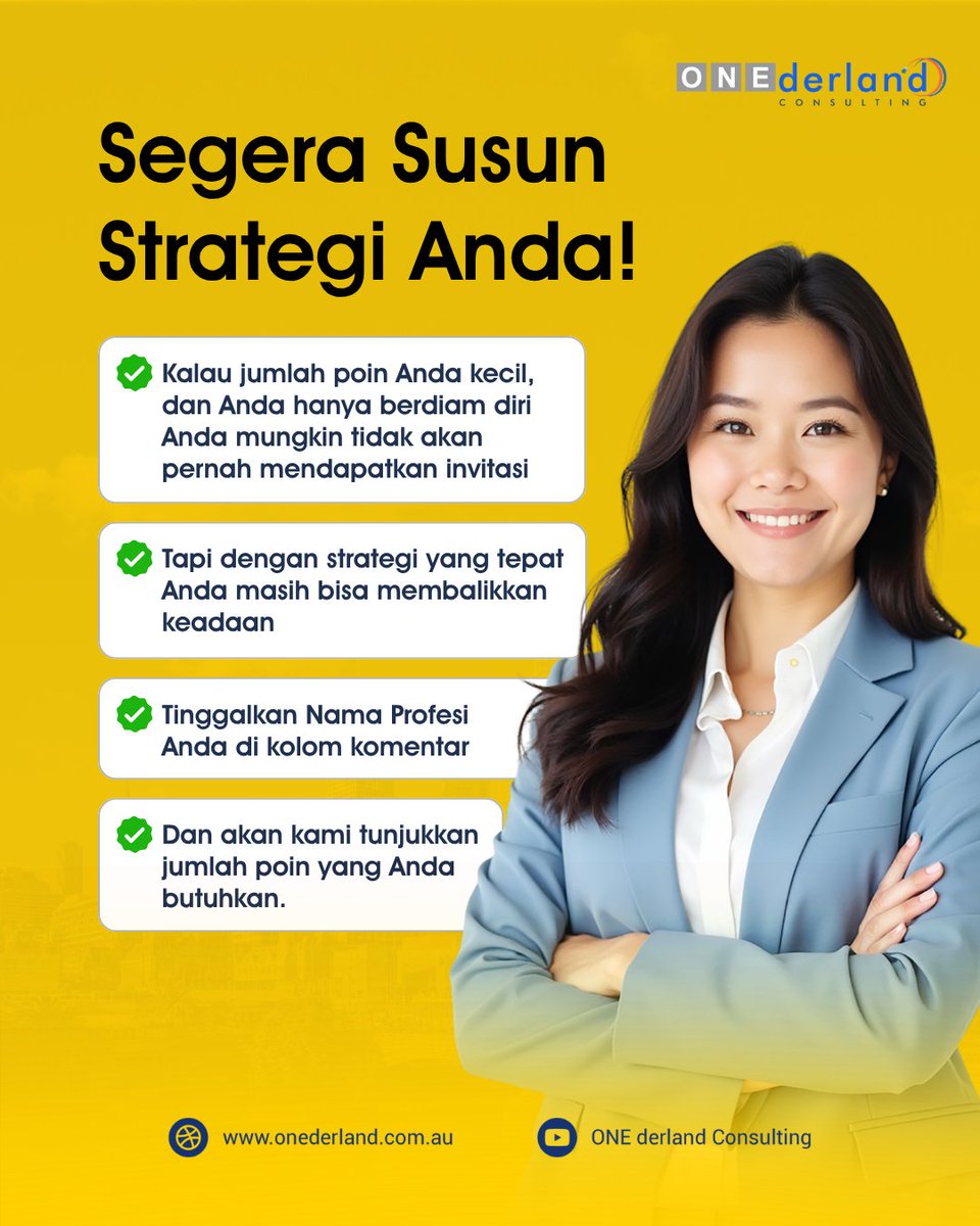 onederland_idn's tweet image. Jika Anda ingin bekerja di Australia, jangan tunda lagi!
📌 Sekarang adalah saat yang tepat untuk melakukan persiapan

#VisaAustralia #MigrationAgent #VisaUpdate #KerjaDiAustralia