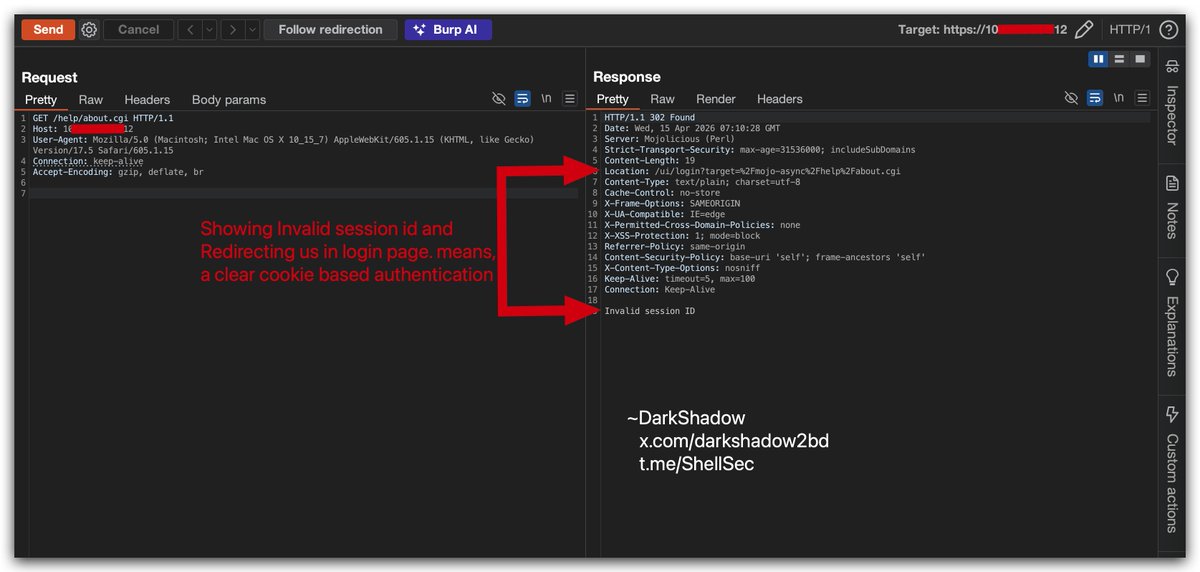 darkshadow2bd's tweet image. Authentication Bypass via Forged Session Cookie
(Cisco Secure Firewall Management Center)

Analysis:
 -checks only for the presence of the CGISESSID cookie.
 -but does not validate whether the session ID is legitimate, active, or tied to an authenticated user.

Impact:
an