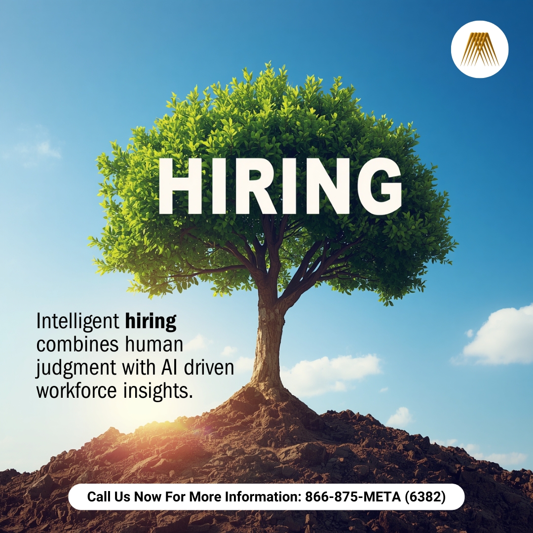 MetaSenseInc's tweet image. Technology enhances decision making 🤖📊 while recruiters provide contextual understanding 🧠🤝. MetaSense Inc. balances innovation 🚀 with expertise 💼✨

📞 Call: 866-875-META (6382)
🔗 Website: metasenseinc.com

#HumanPlusAI #SmartHiring #MetaSense