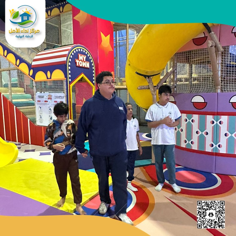 NCenter2030's tweet photo. ضحكاتهم هي أجمل إيقاع🎢✨
قضى طلابنا في مركز #نداء_الأمل لـ #الرعاية_النهارية يوماً مليئاً بالفرح والمغامرة في رحلتهم إلى ملاهي #ماي_تاون. نسعى دائماً لدمج المتعة بالتعلم وتعزيز المهارات الاجتماعية لطلابنا في بيئة ترفيهية مميزة.
#توحد #داون #فعاليات_الأمل #تحدي_الإعاقة #التوحد https://t.co/Q29m5JnmwG