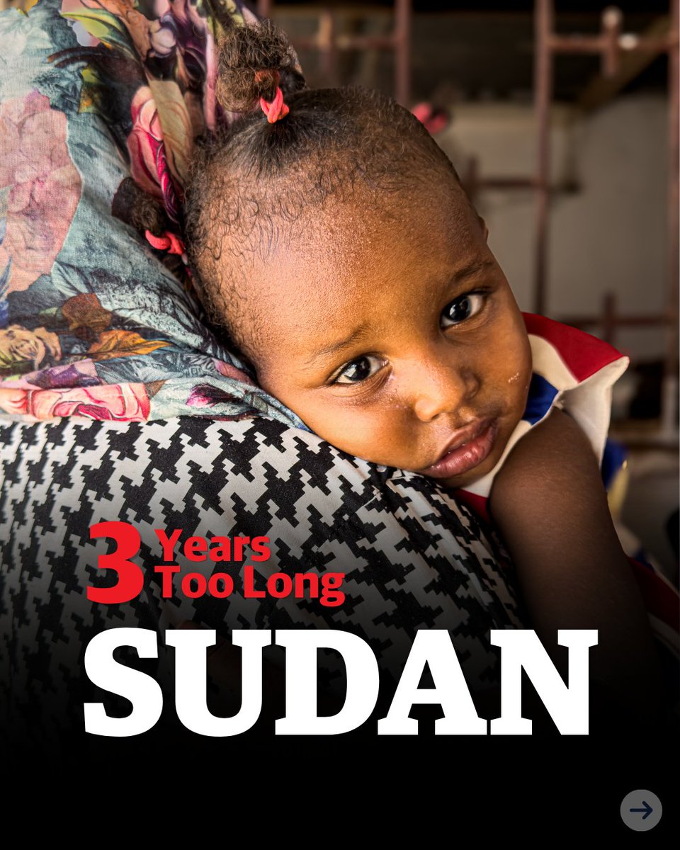 MedairInt's tweet image. 3 years. Still no end. 

🚨 33.7M people in Sudan need help 
🍽️ Hunger rising 
🏥 Health care collapsing 
🏠 Millions displaced 

But help is possible. 

Give now &amp;amp; support life-saving aid 
👉medair.org/donate?utm_med…

#3YearsTooLong #SudanCrisis #ActNow