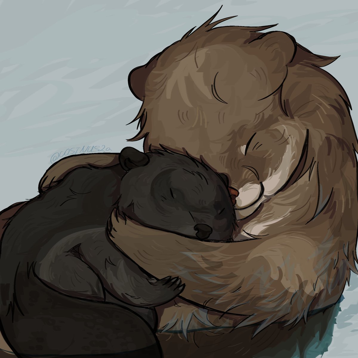 Cosinus2a's tweet photo. I want to show you my AU crossover DC+HOPPERS
Bruce, Jason and Damian is a real beavers
Dich is a real otter
And Tim is a fake otter(hopper) (just because HE choose to be in this fam..)
Also Jason has scar on his neck cause of snare trap:') 
+Dickie and Dami<3
#DC #batfamily https://t.co/KVOAswoCuy