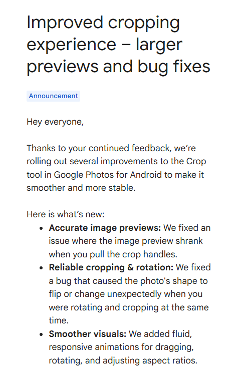 TheTechWarrant's tweet image. 🚨 If you are using Google Photos for basic editing (cropping, filter, etc.)

Google has just fixed the issue with the Google Photos app

Is your Google Photos app issue resolved?