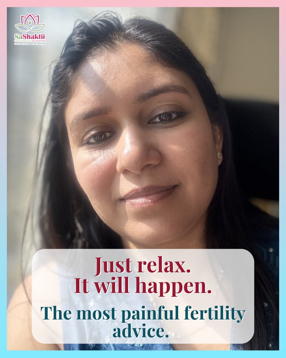 ArchanaKhemka99's tweet image. “Just relax. It will happen.”

Many women navigating infertility hear this.
But there’s no clear evidence that stress alone causes infertility or IVF failure.

What stress really does is make the journey emotionally exhausting.

DM IVF to connect.

#IVF #fertilityjourney
