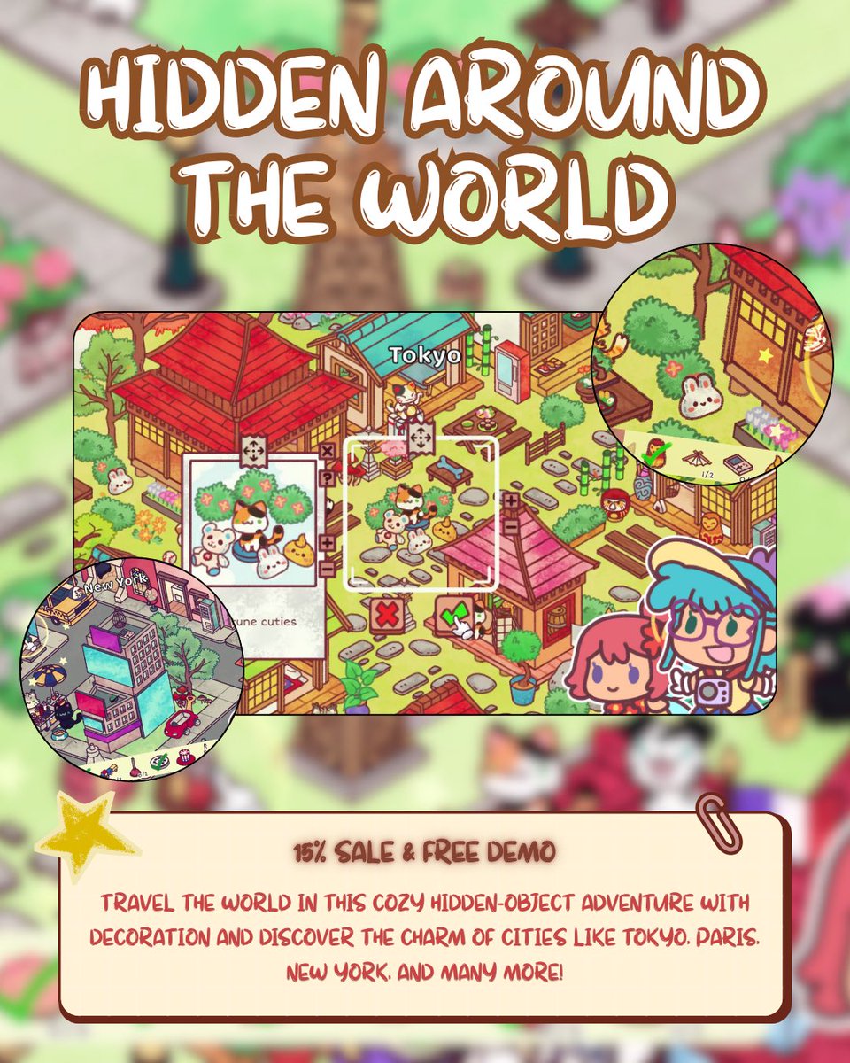 CozyZenith's tweet image. 4 Cozy Hidden Object Games 🦢🌿

If you love slow, relaxing gameplay with pretty visuals and little details to discover, this list is for you.

The full 18 game list is on my Instagram and Tiktok🌺

• Made with Canva | No AI

#cozygaming #pcgames #steamgames #cozygamer