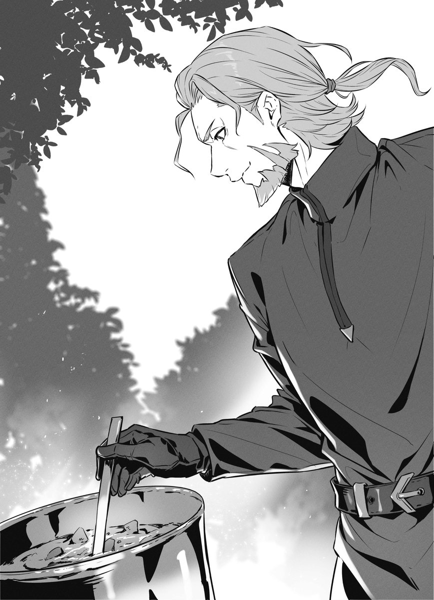 経験豊富な老英雄は野外での調理もお手の物♪
修行する弟子のために準備中！

「老兵は死なず、ただギルドの受付になるのみ 2
最強の老英雄は、ギルドの受付に転職しても無双する」
明日発売✨

ご予約はこちら
amazon.co.jp/dp/B0GS9CZ8JG

#老兵死なず