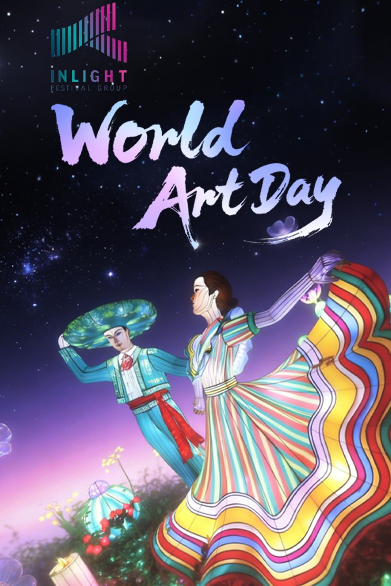 Inlightfestival's tweet photo. 🎨 World Art Day | Light as the City's VoiceArt beyond galleries: light is a powerful public medium.Interactive light installations turn viewers into participants.Cheers to all who light the world with creativity ✨#worldartday #lightart #lanternfestival https://t.co/317LPtoa2U